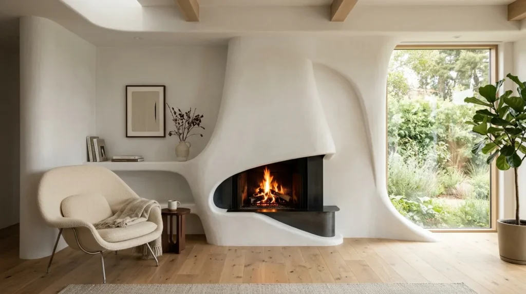 Sculptural Fireplace