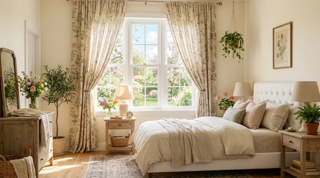Soft Floral Curtains
