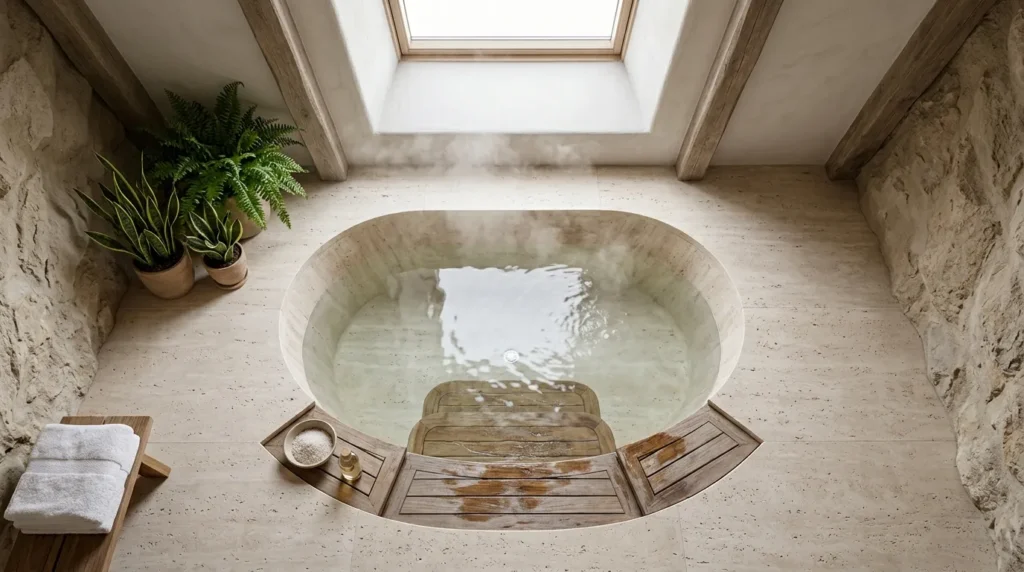Sunken Stone Tub