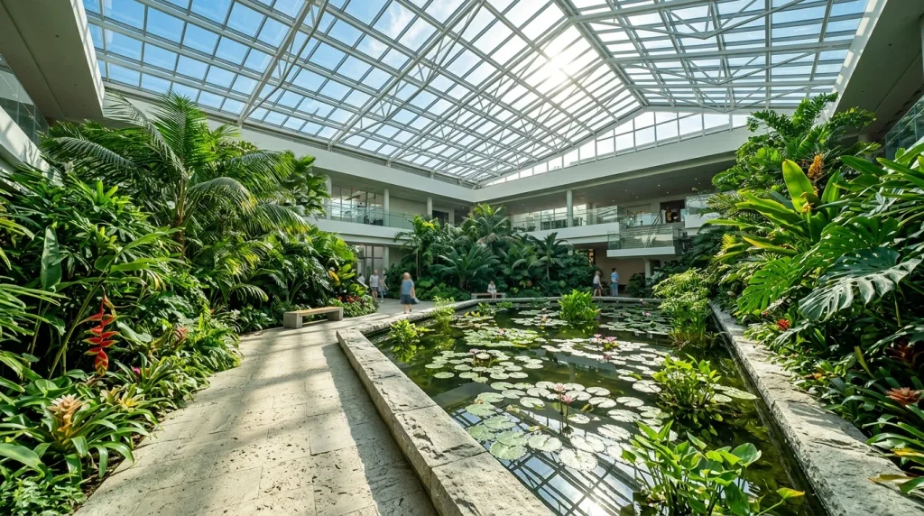 Sunlit Atrium Pond