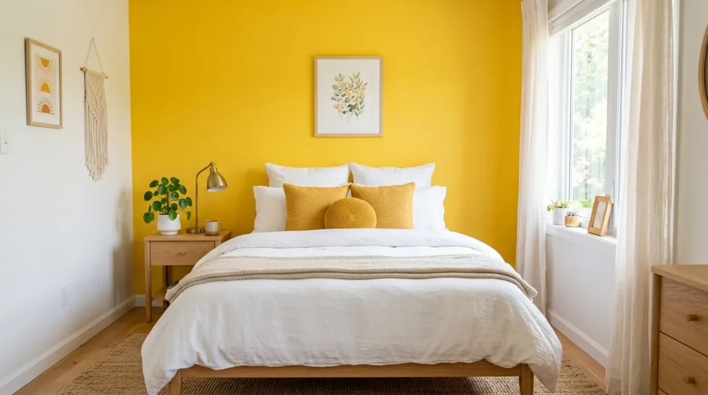 Sunny Yellow Accent Wall