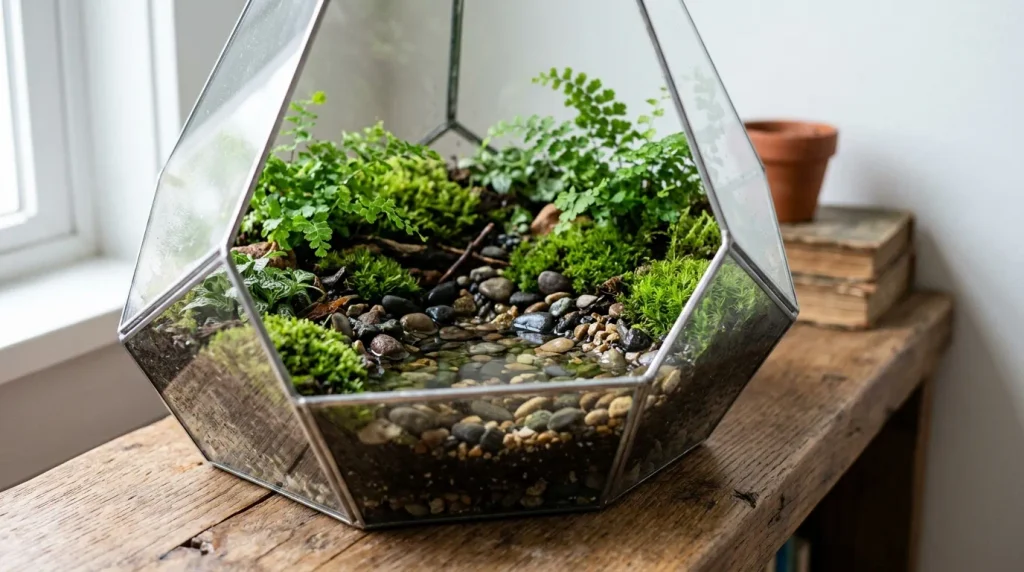 Terrarium-Style Mini Pond