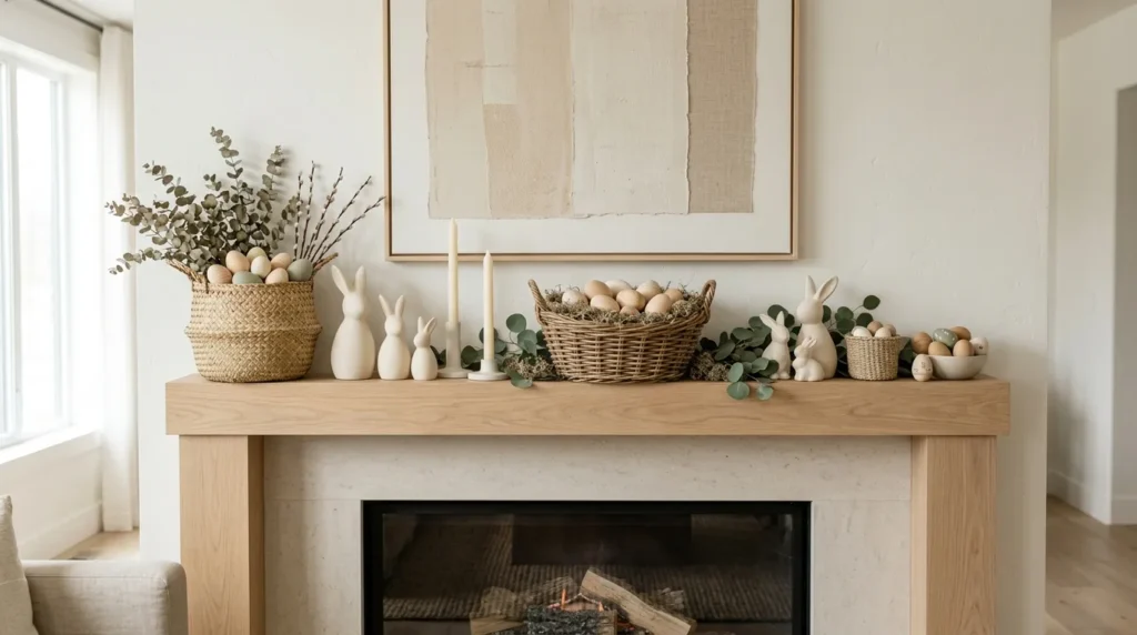 Textured Easter Mantel