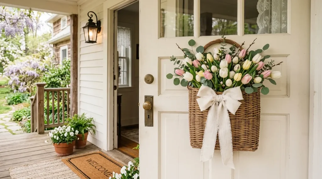 Tulip Basket Wreath