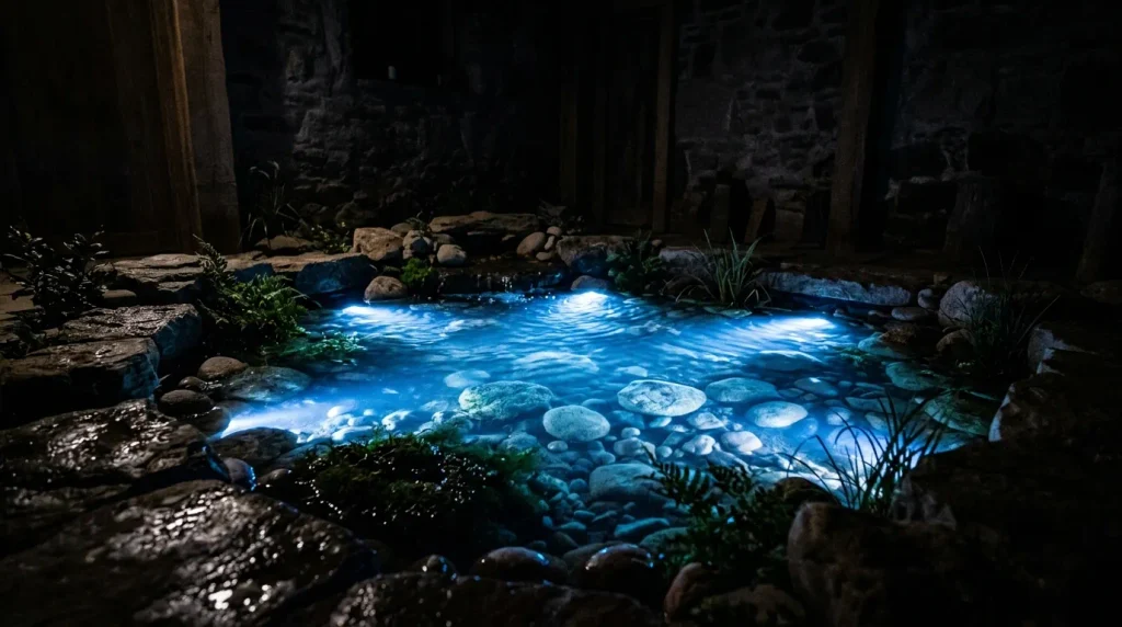 Underlit Nighttime Pond