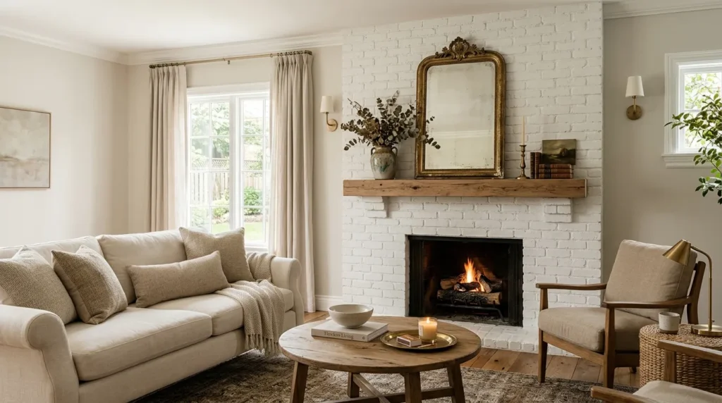 Vintage Mirror Mantel