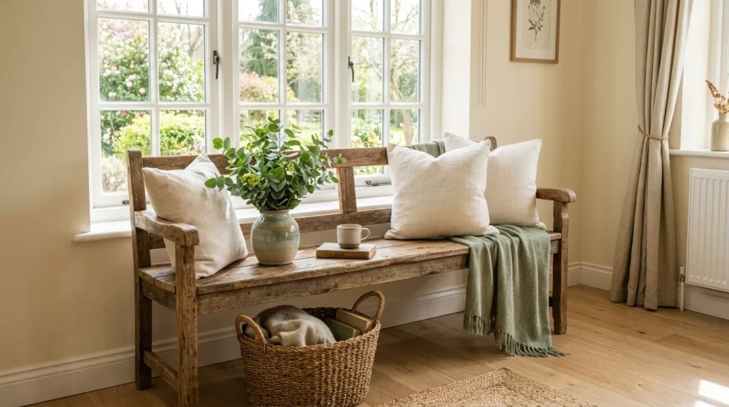 Weathered Farmhouse Bench