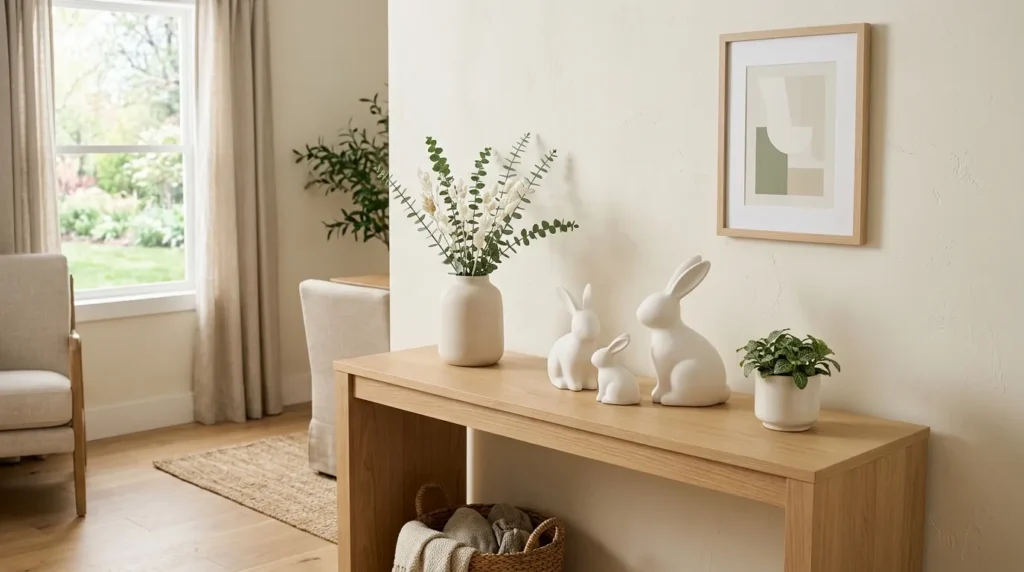 White Ceramic Bunnies