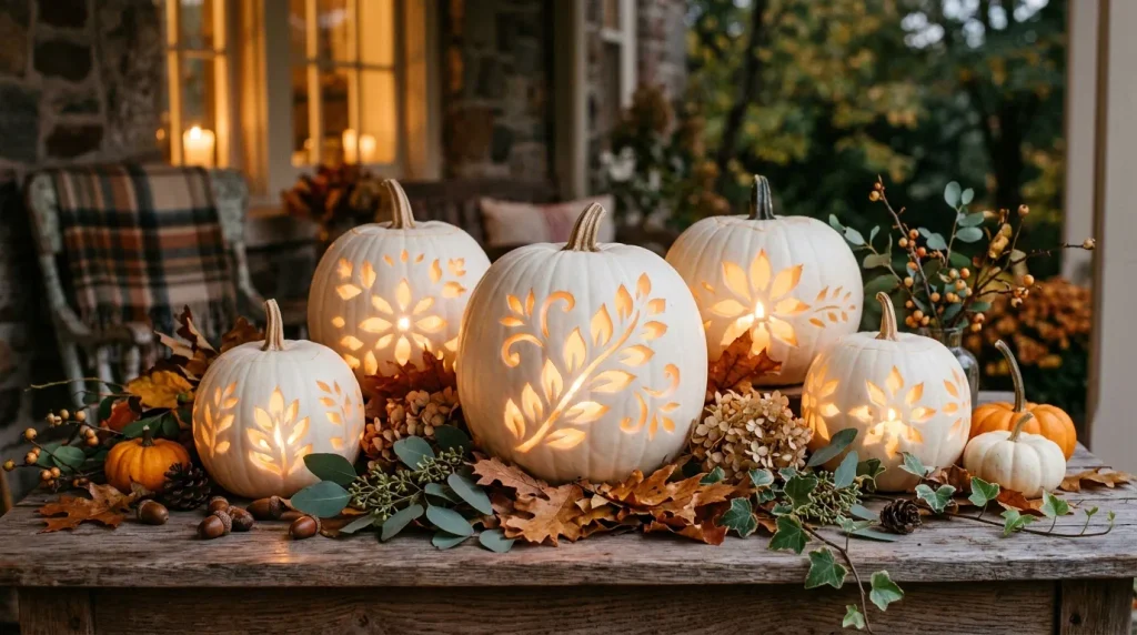 White Pumpkin Lanterns