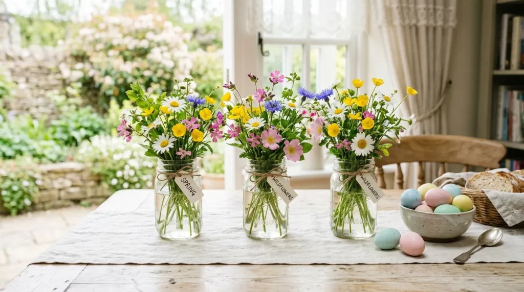 Wildflower Mason Jars