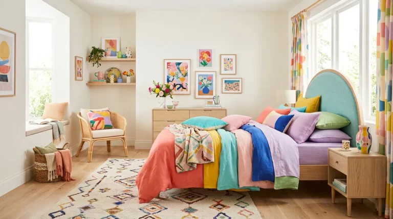 colorful bedroom
