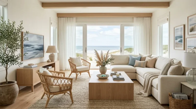 contemporary coastal living room