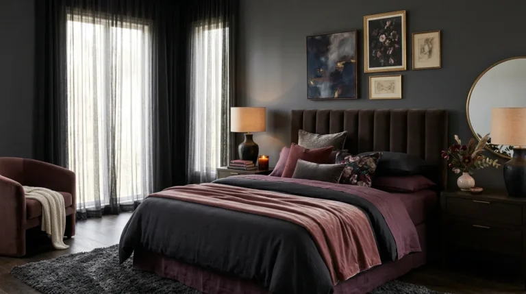 dark feminine bedroom