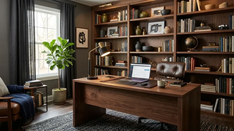 masculine home office