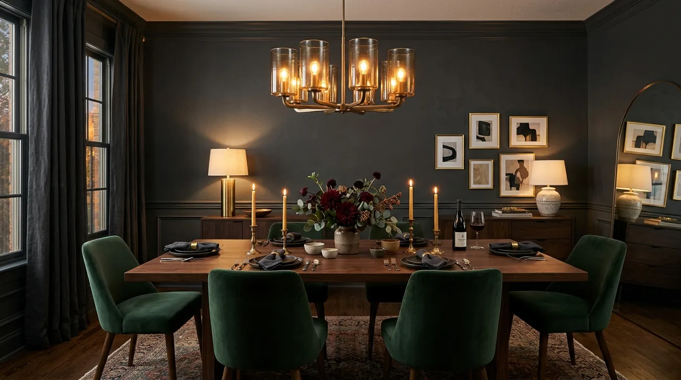 moody dining room