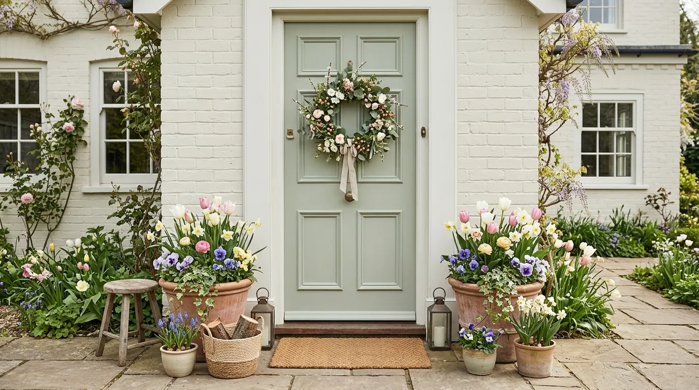 spring front door decor