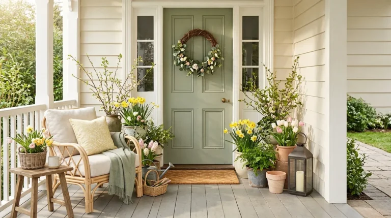 spring front porch decor
