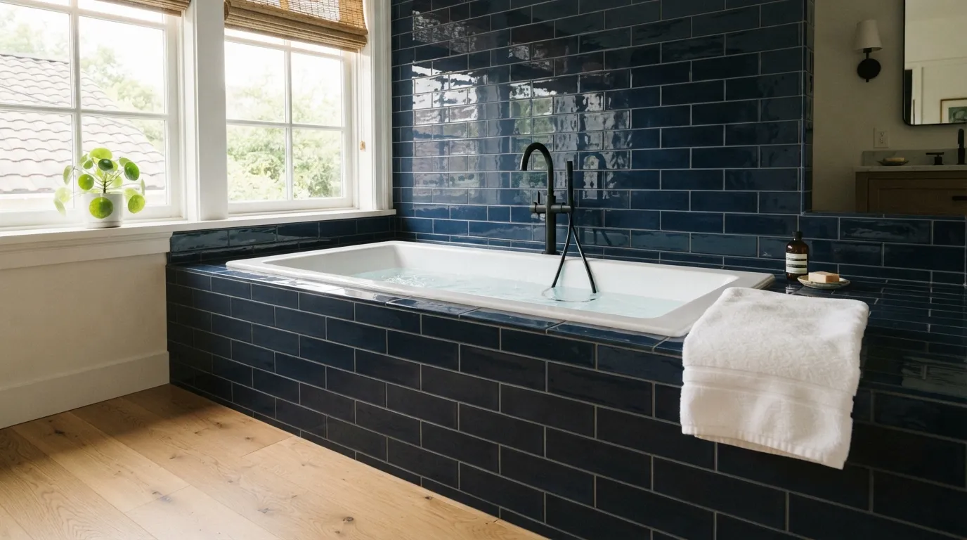 moody blue bathroom ideas