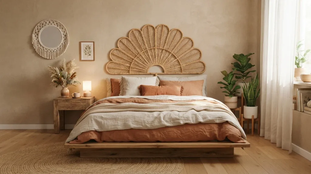 Woven Fan Headboard