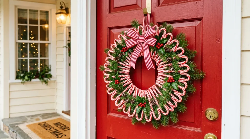 Candy Cane Wreath