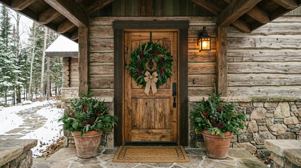 Cedar Wreath Door