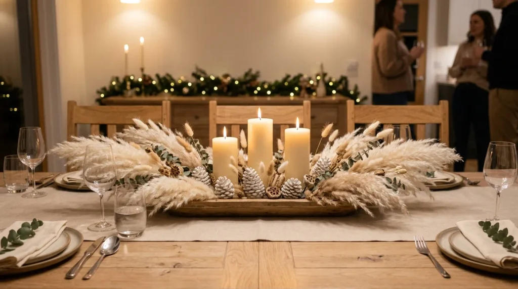 Cream Table Centerpiece