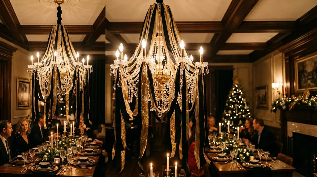 Black Chandelier Ribbon