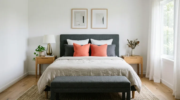 colorful minimalist bedroom ideas