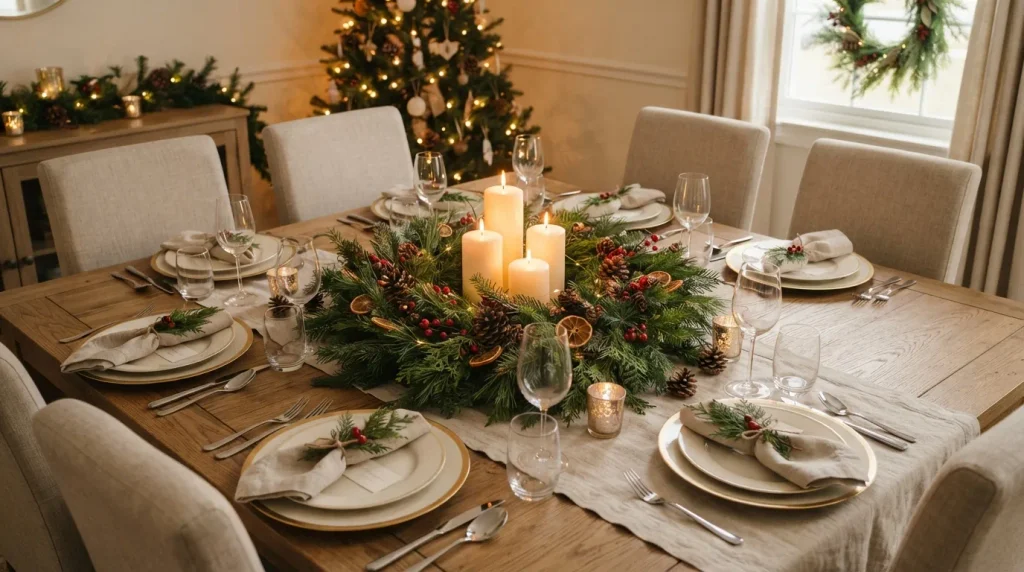 Evergreen Candle Wreath
