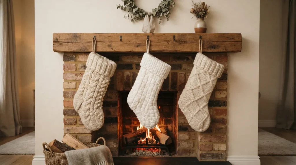 Chunky Knit Stocking Display
