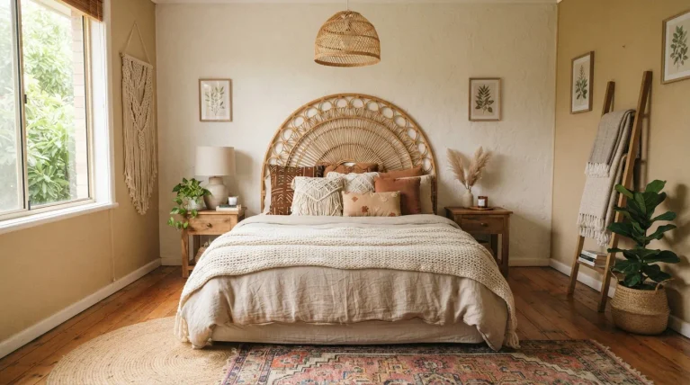 rattan headboard ideas