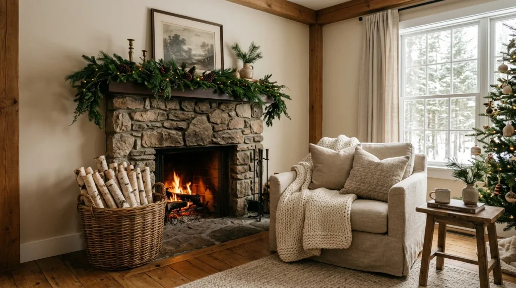 Birch Log Display