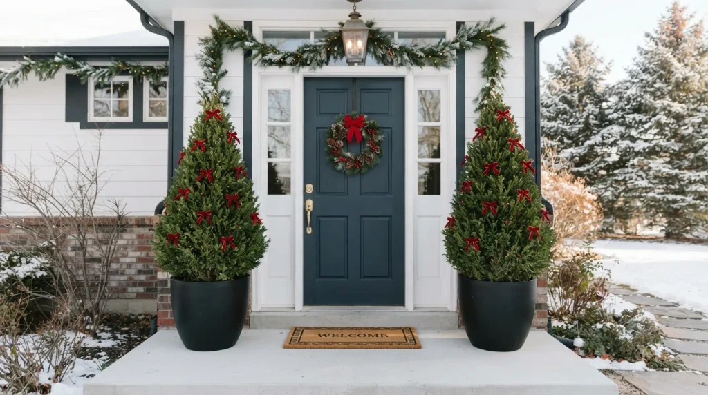 Potted Evergreen Duo