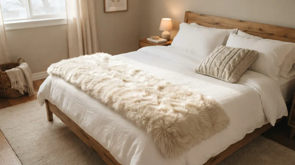 Faux Fur Bed Runner