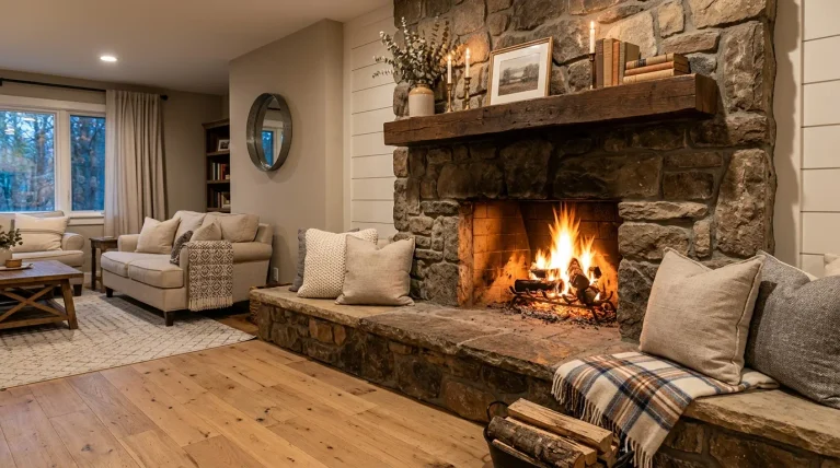 modern farmhouse fireplace ideas