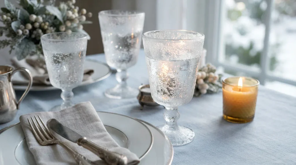  Frosted Glassware Details