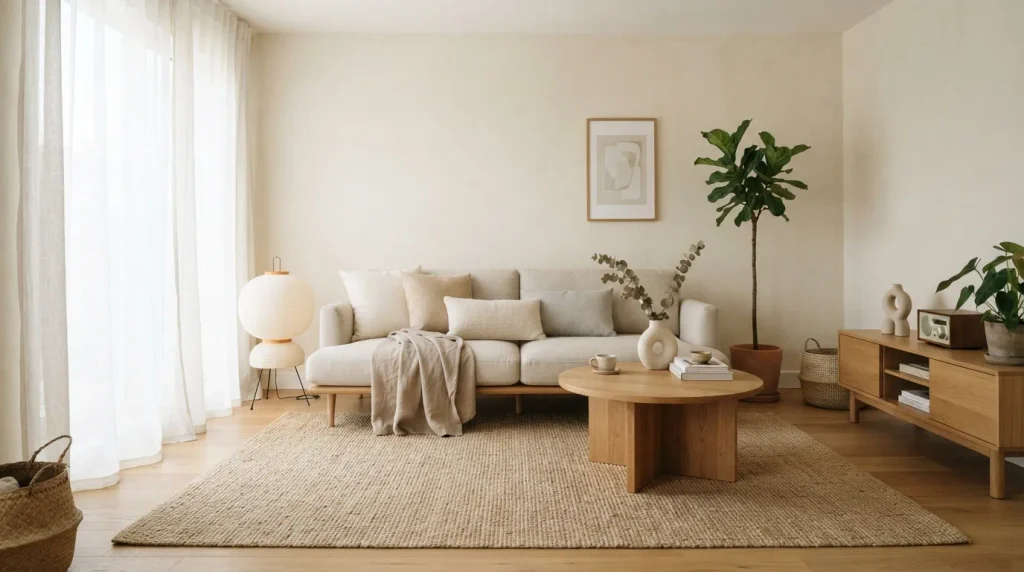 Low Linen Sofa