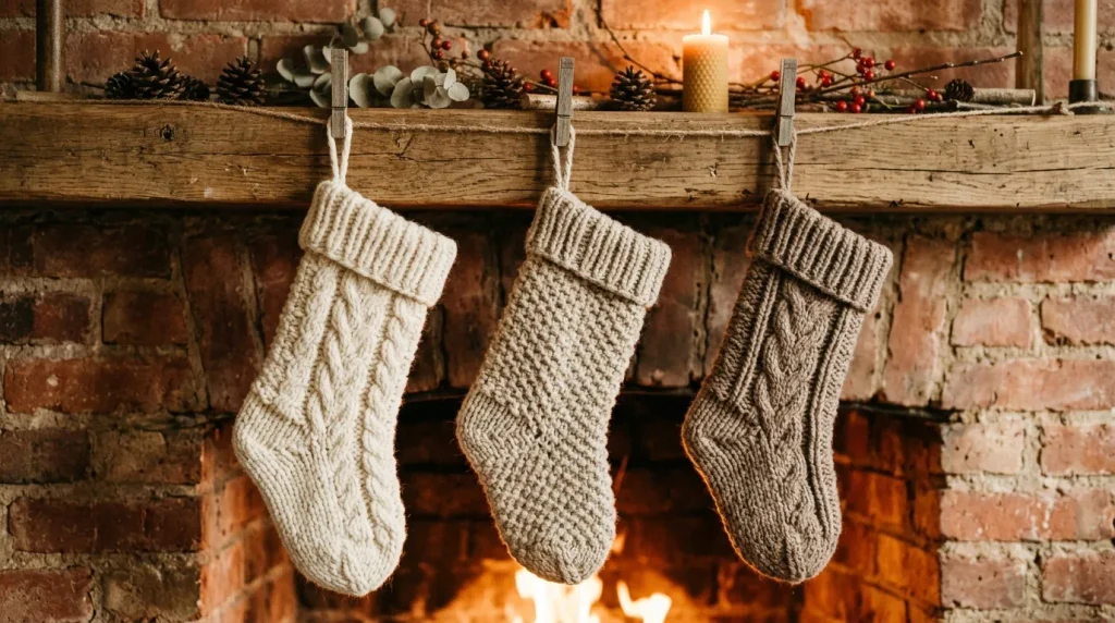 Neutral Knit Stockings