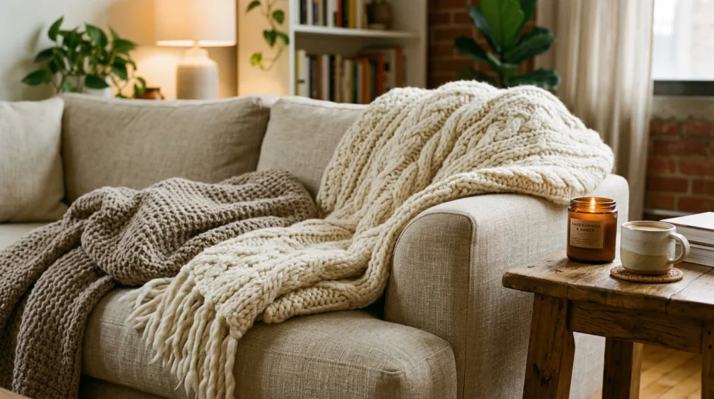 Layered Wool Throws