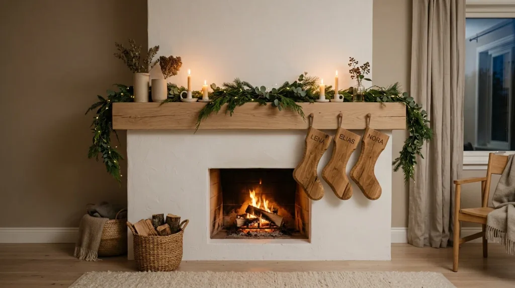 Neutral Mantel Greenery