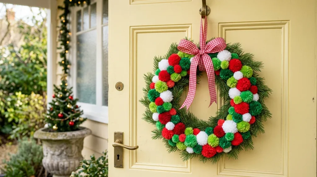 Pom-Pom Garland Wreath