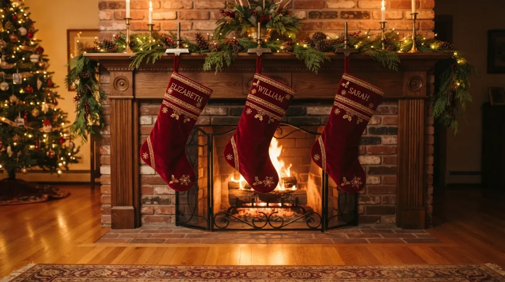 Classic Red and Gold Stockings