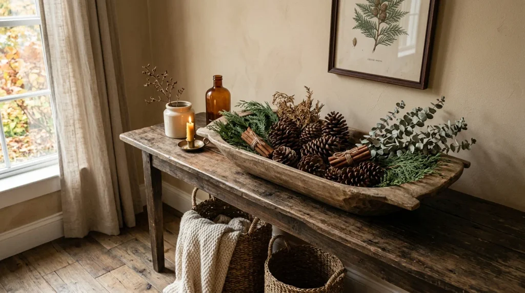 Pinecone Bowl Display