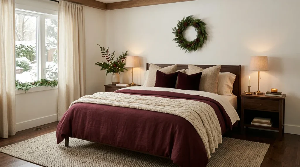 Burgundy Linen Bedding