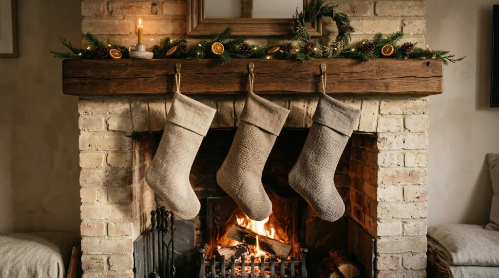 Beige Stocking Display