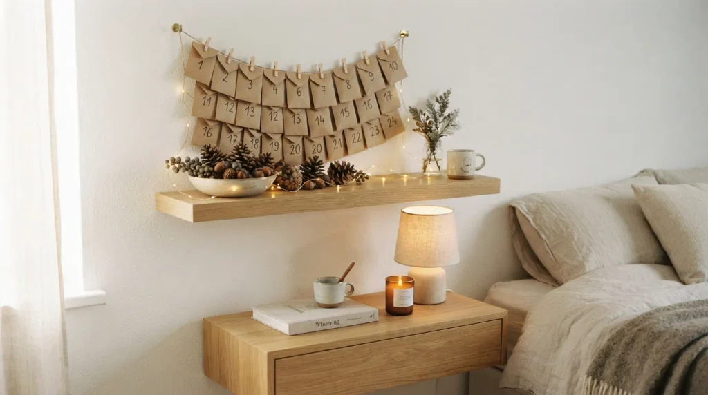 Wooden Advent Shelf