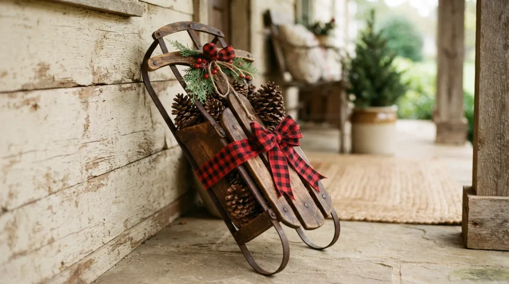 Rustic Sled Accent