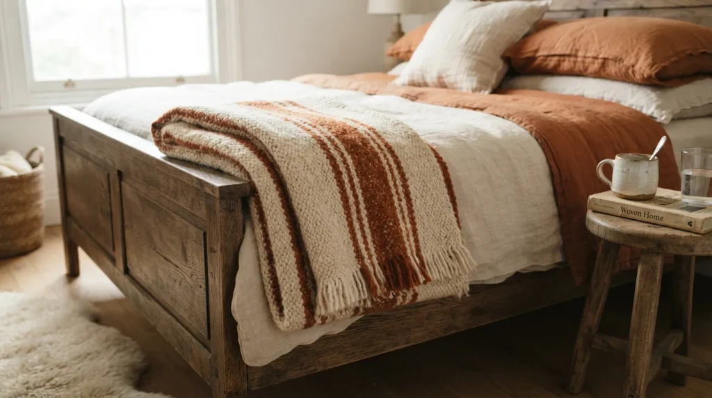Woven Wool Throw Blanket