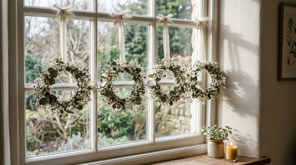 Neutral Window Wreaths