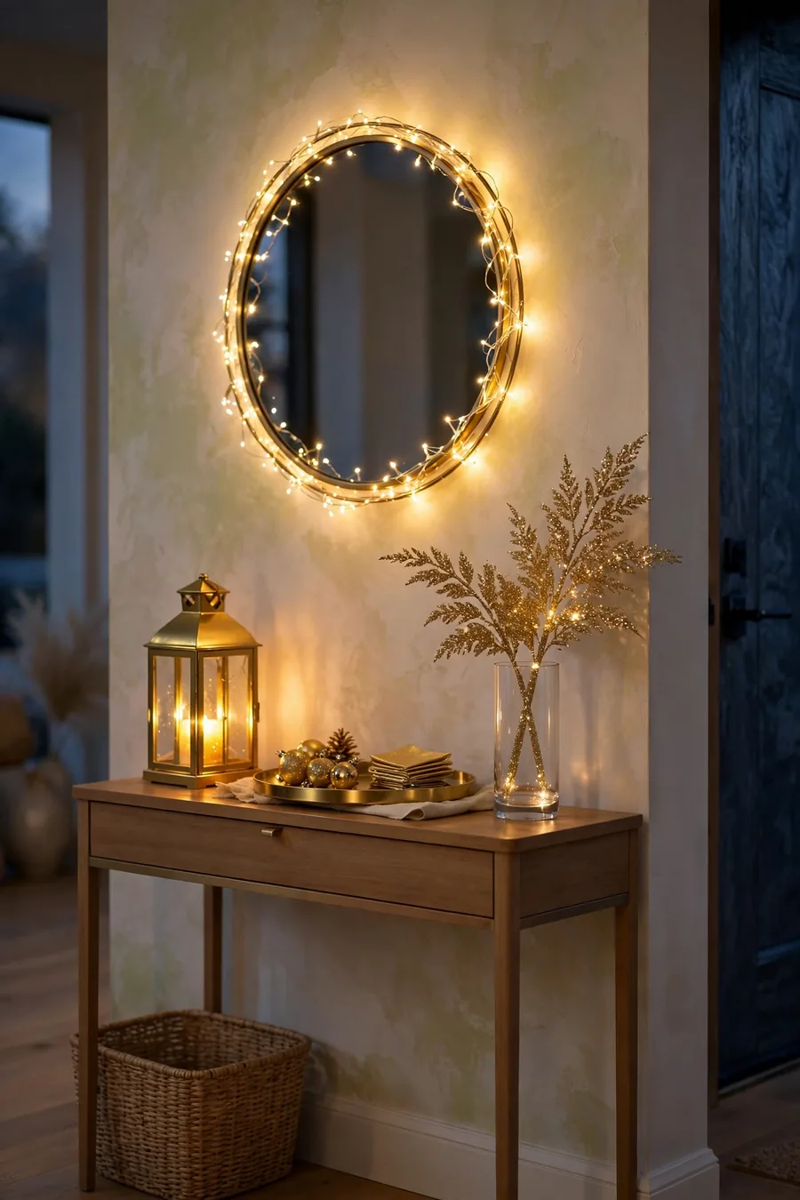 2. Give the Entryway a Midnight Welcome